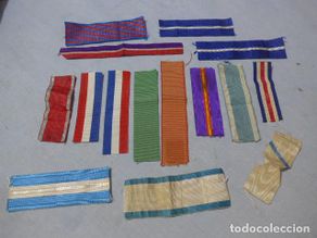 Military Antiques: LOTE DE CINTAS MEDALLA A IDENTIFICAR - VARIEDAD